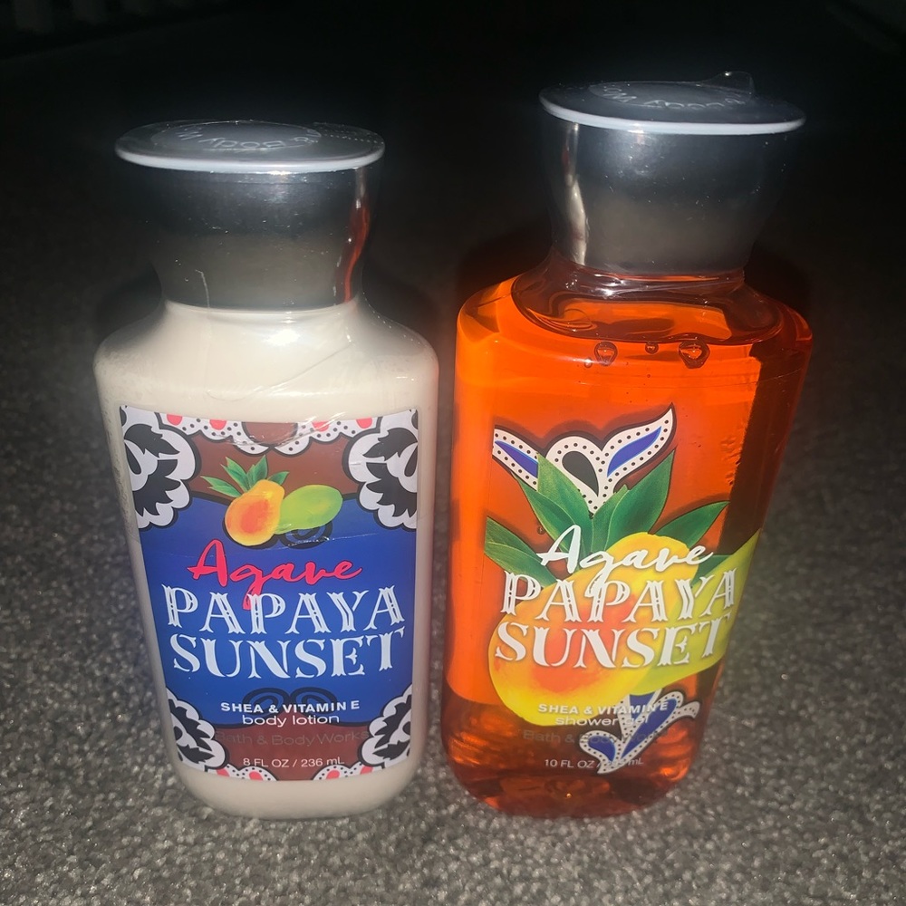 NWT Bath and Body Works Agave Papaya Sunset Set